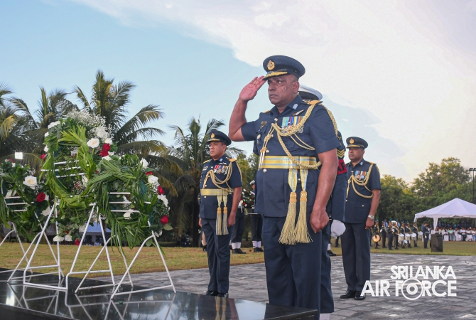 SLAF FALLEN WAR HEROES HONOURED AT THE WAR HEROES MONUMENT SLAF TRADE TRAINING SCHOOL, EKALA